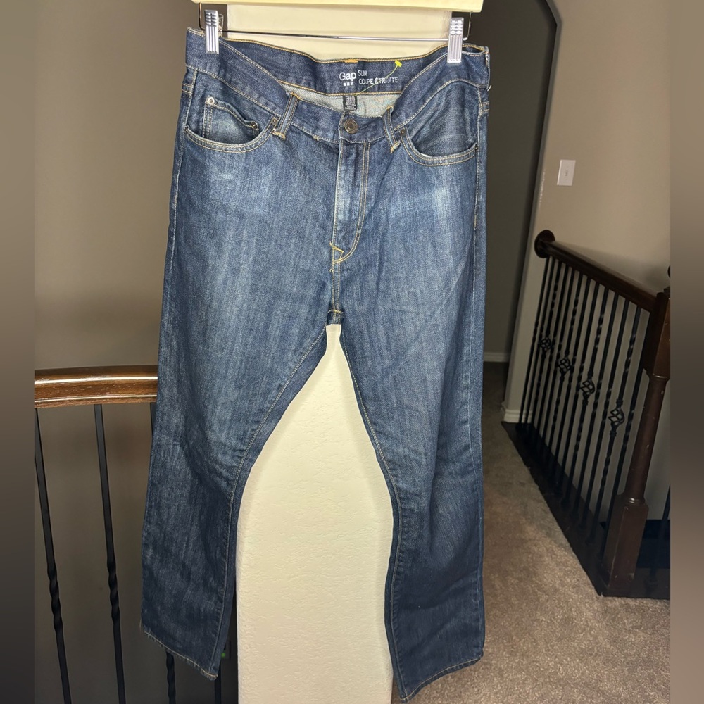 Gap Men Slim Denim Jeans Size 33/30 Casual Everyday Classic Fall Winter Spring
